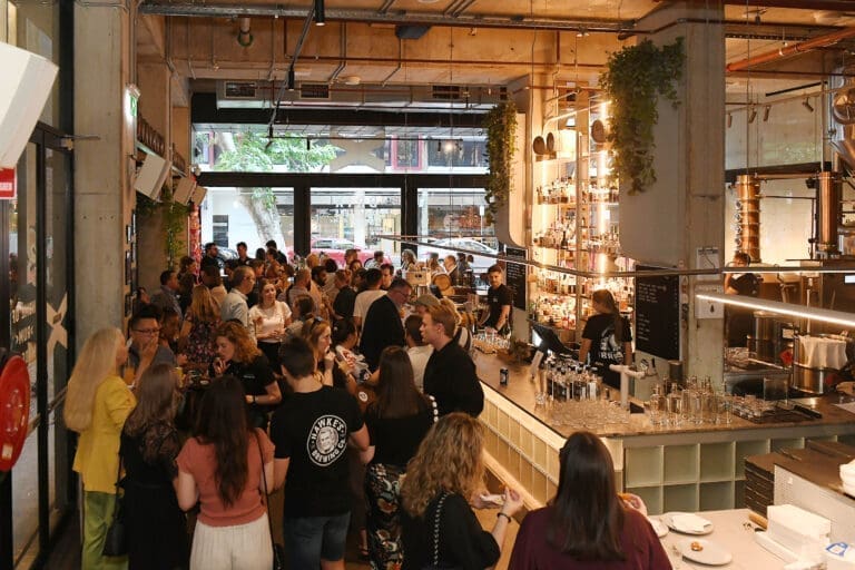Crowd inside a bar at the Heart of Surry Hills media launch